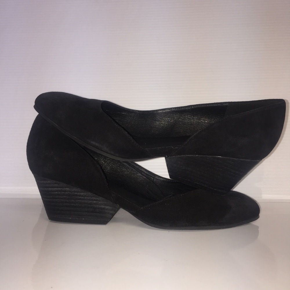 Eileen Fisher womens 8.5 black suede d’orsay pumps - Picture 7 of 9